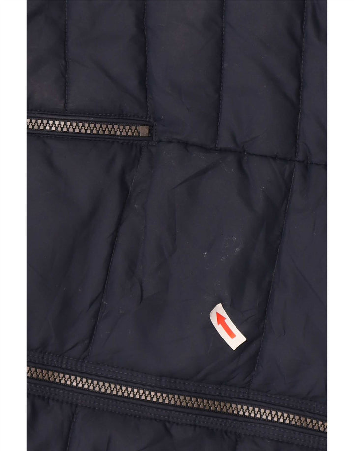 Marks & Spencer Damen Wattierter Mantel UK 14 Large Marineblau Polyester