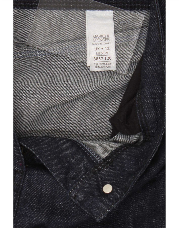 Marks & Spencer Damen Slim Bootcut Jeans UK 12 Medium W30 L31 Marineblau