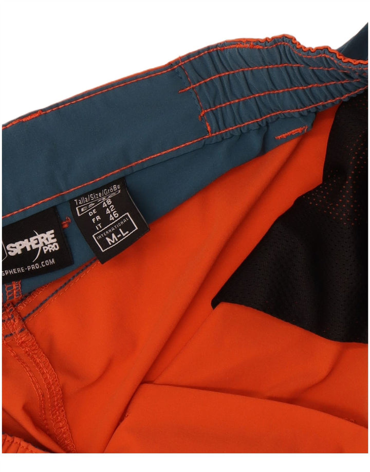 Sphere Pro Herren-Cargoshorts mit Grafik, Größe M, W34, Orange, Farbblock