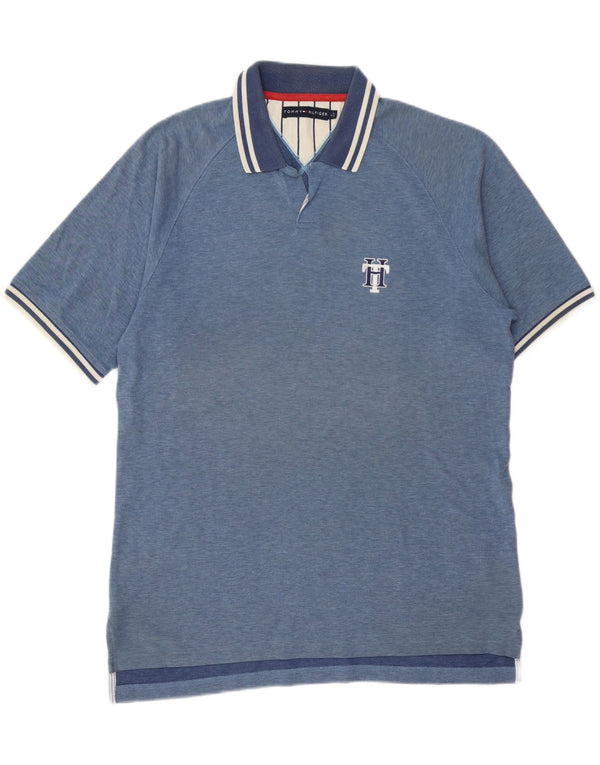 TOMMY HILFIGER Herren Poloshirt Große blaue Baumwolle