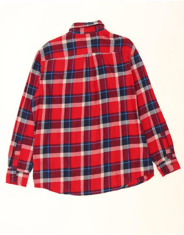 CHAPS Mens Flannel Shirt Large Red Check Cotton Vintage Chaps and Second-Hand Chaps from Messina Hembry 