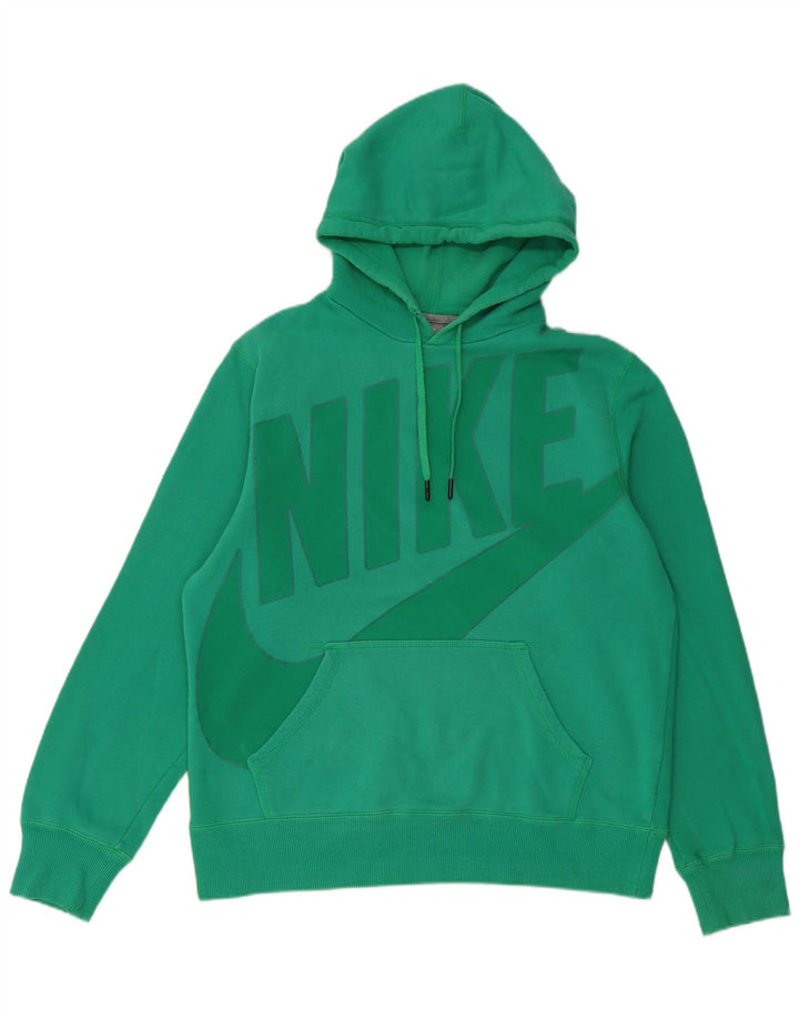 Nike Herren-Kapuzenpullover mit Grafik, mittelgrüne Baumwolle