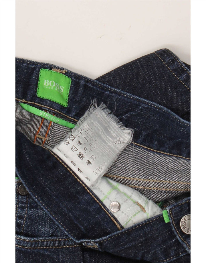 Hugo Boss Herren Straight Jeans W34 L32 Marineblau