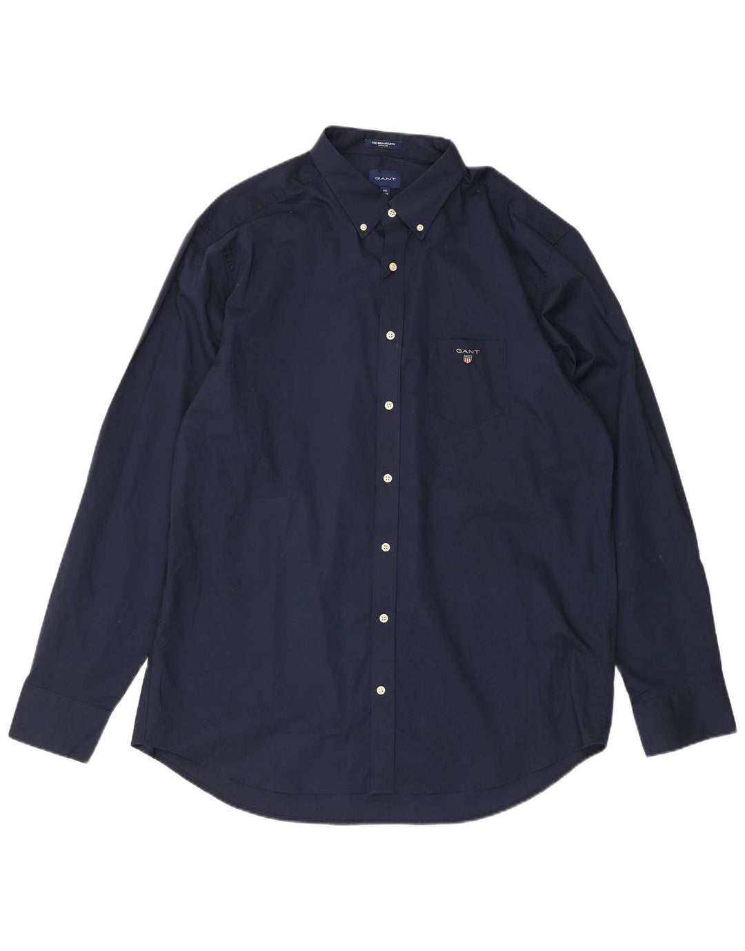 Gant Herren-Hemd, reguläre Passform, 2XL, Marineblau, Baumwolle, klassisch