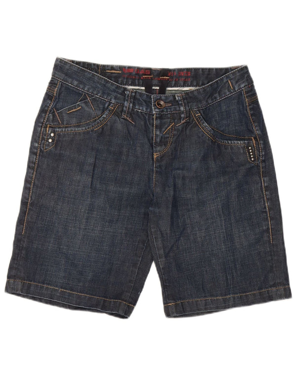 Gas Damen Jeansshorts W27 Small Marineblaue Baumwolle
