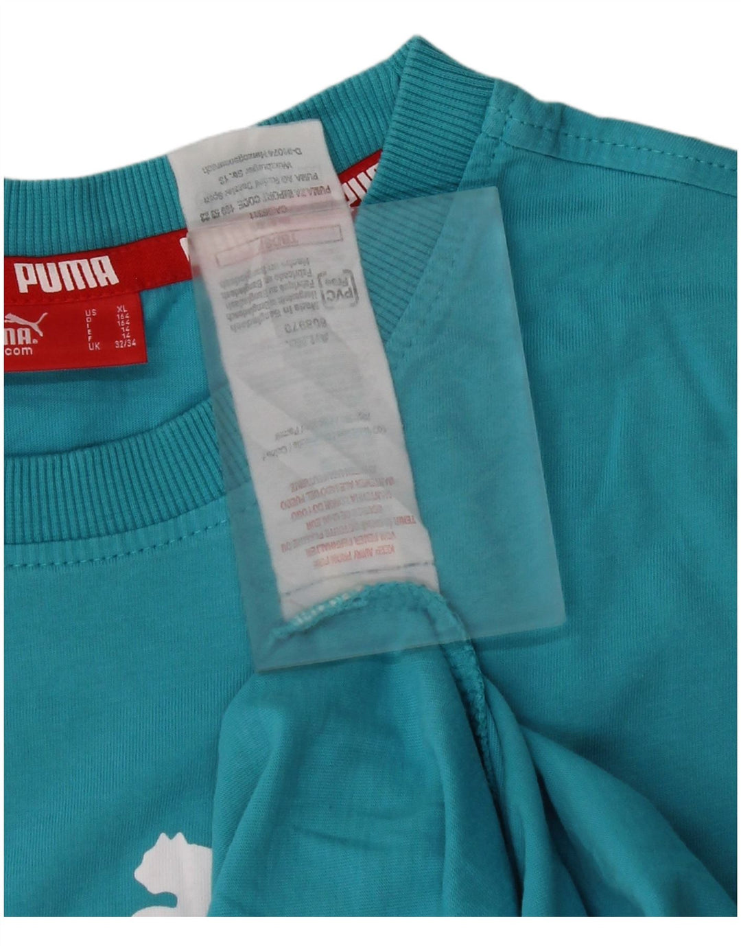 PUMA Jungen Graphic T-Shirt Top 13–14 Jahre, blaue Baumwolle