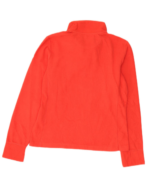 Champion Damen Easy Fit Fleece-Pullover mit Reißverschluss, UK 14, Mittelrot, Polyester