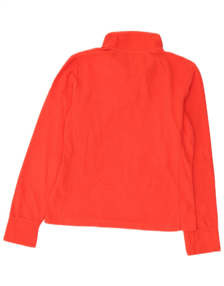 Champion Damen Easy Fit Fleece-Pullover mit Reißverschluss, UK 14, Mittelrot, Polyester