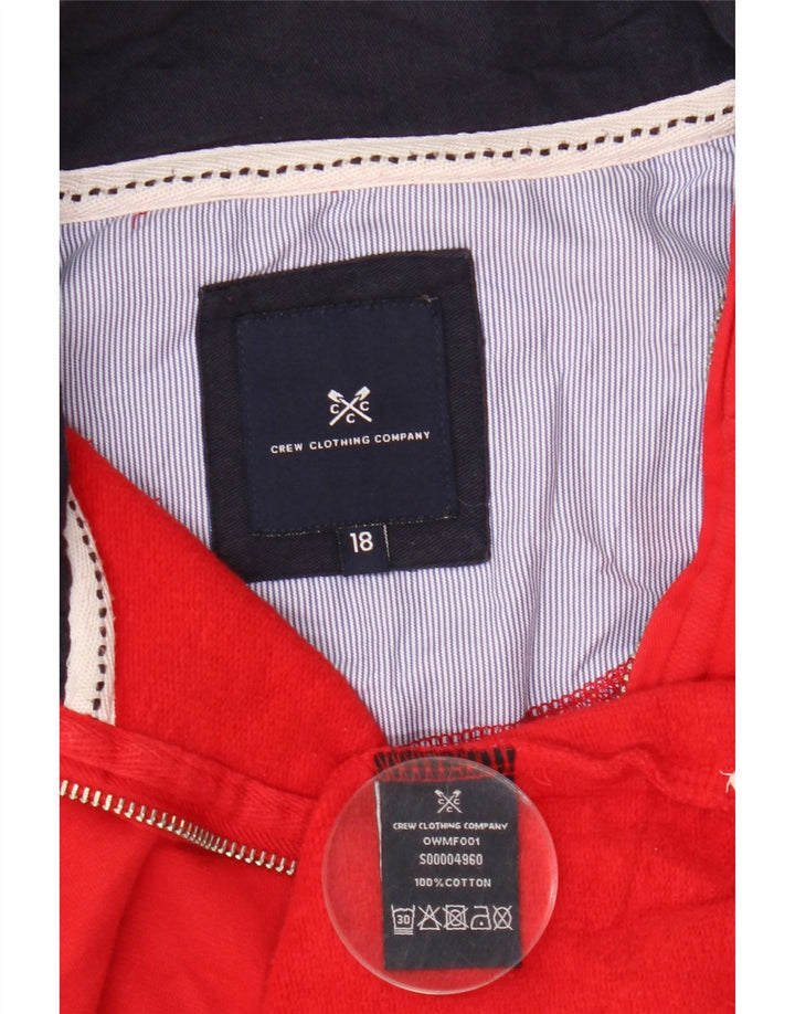 CREW CLOTHING Übergroßer Damen-Sweatshirtpullover mit Reißverschluss am Hals, UK 18, XL, Rot