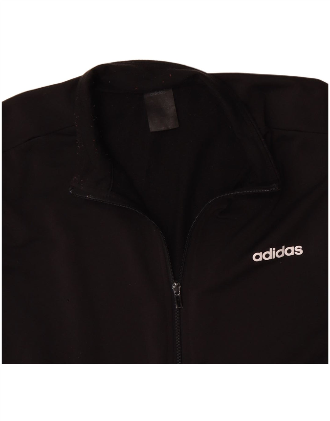 ADIDAS Herren-Trainingsanzug-Top-Jacke, großes schwarzes Polyester