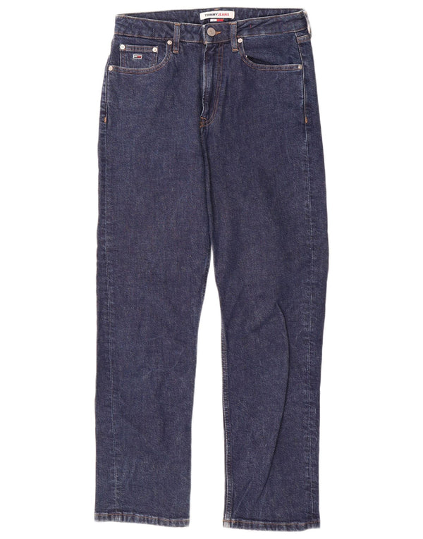 Tommy Hilfiger Damen High Rise Straight Jeans W27 L28 Blaue Baumwolle