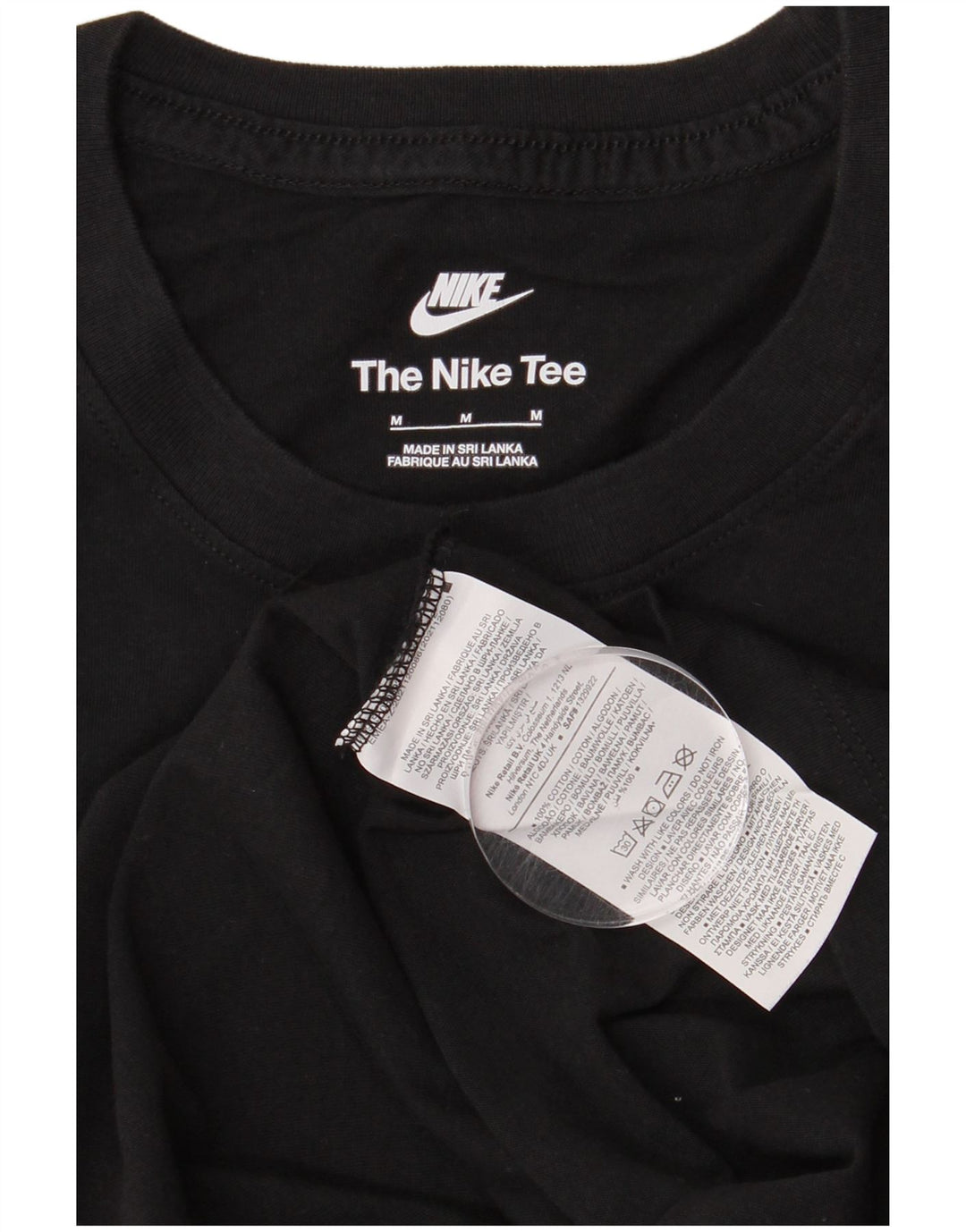 Nike Herren-T-Shirt mit Grafik, mittelgroß, schwarze Baumwolle