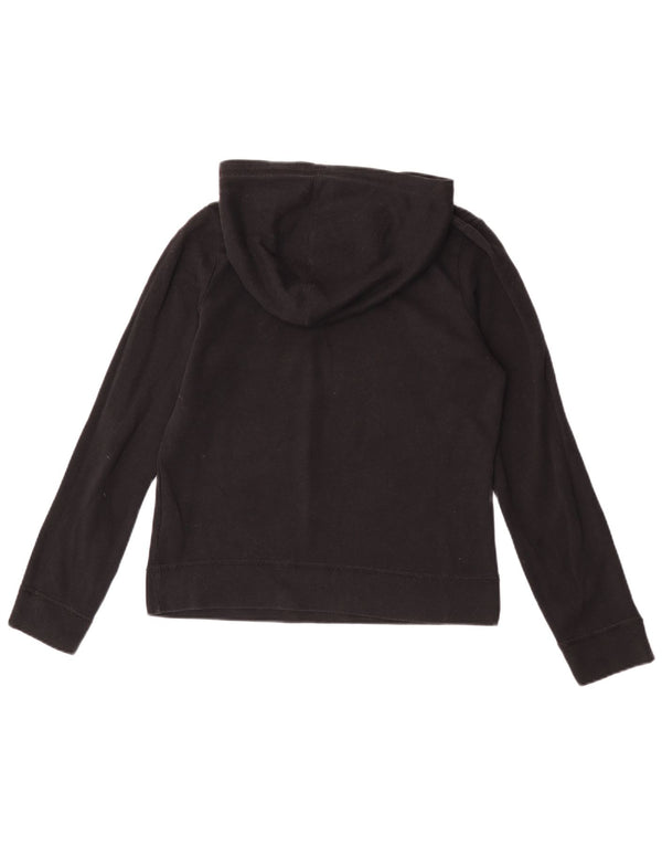 Hollister Womens Graphic Hoodie Pullover UK 10 Small Schwarz Baumwolle