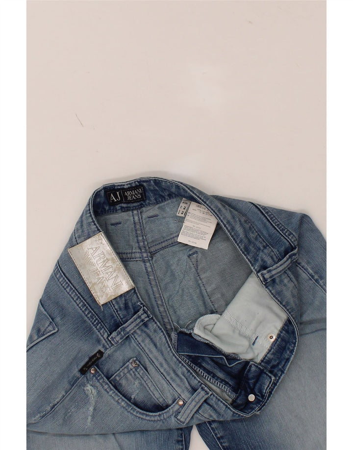 ARMANI JEANS Womens Denim Shorts W32 Medium  Blue Cotton Vintage Armani Jeans and Second-Hand Armani Jeans from Messina Hembry 