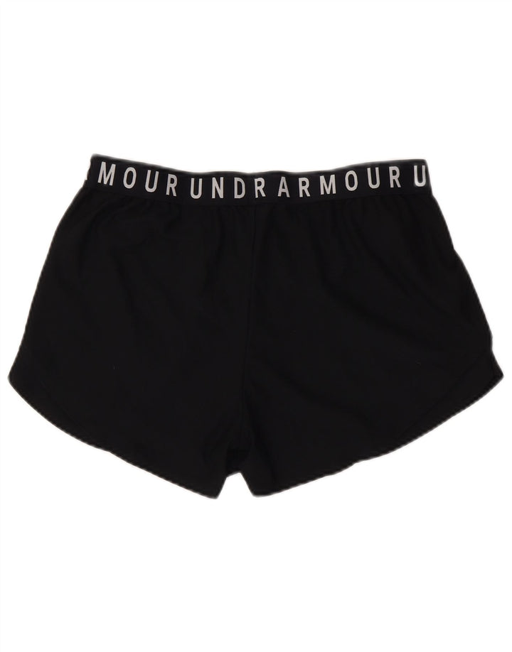 UNDER ARMOUR Damen Heat Gear Graphic Sportshorts UK 14 Large Schwarz