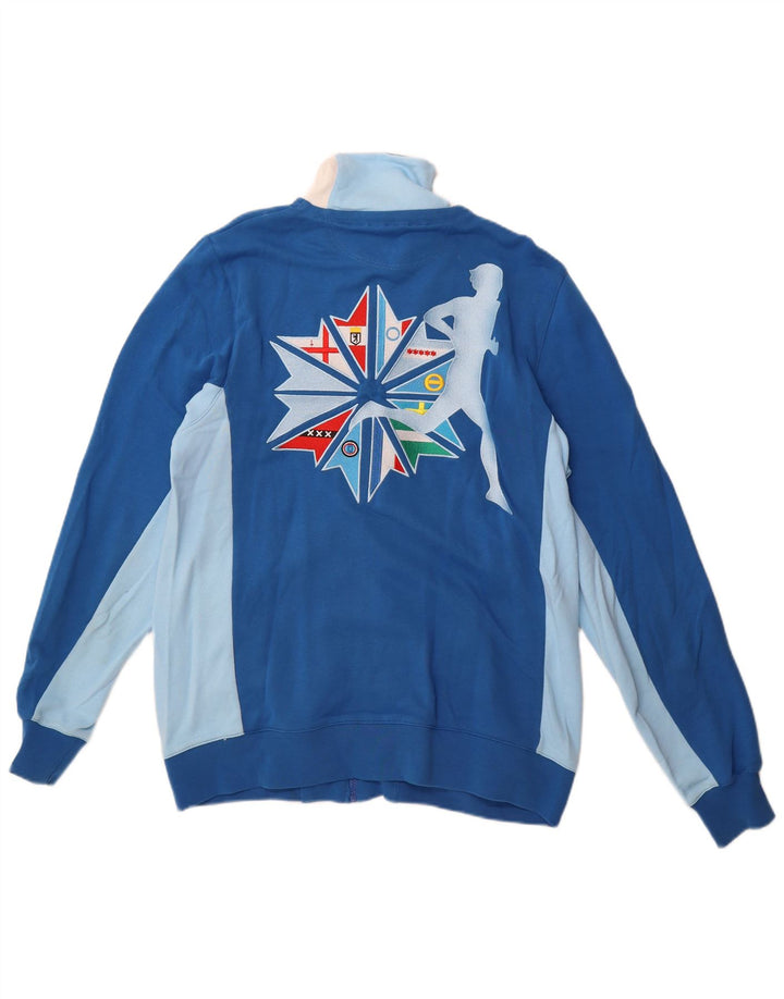 Reebok Herren-Trainingsanzug mit grafischem Oberteil, große blaue Colourblock-Baumwolle