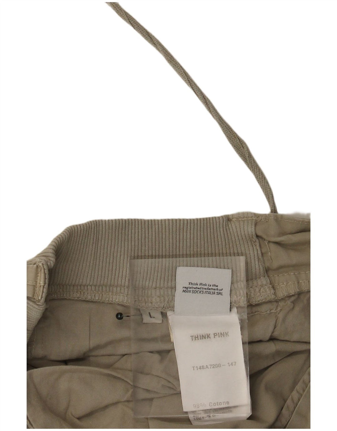 Gerade Damen-Cargohose von THINK PINK, groß, W32, L29, Khaki, Baumwolle