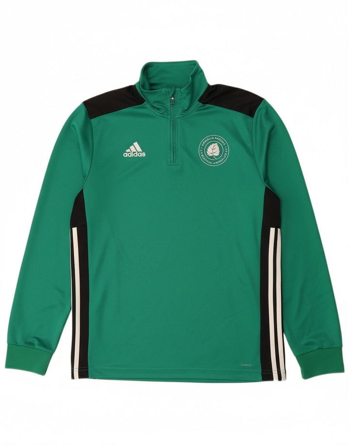 ADIDAS Mens Borussia Pullover Tracksuit Top Medium Green Colourblock