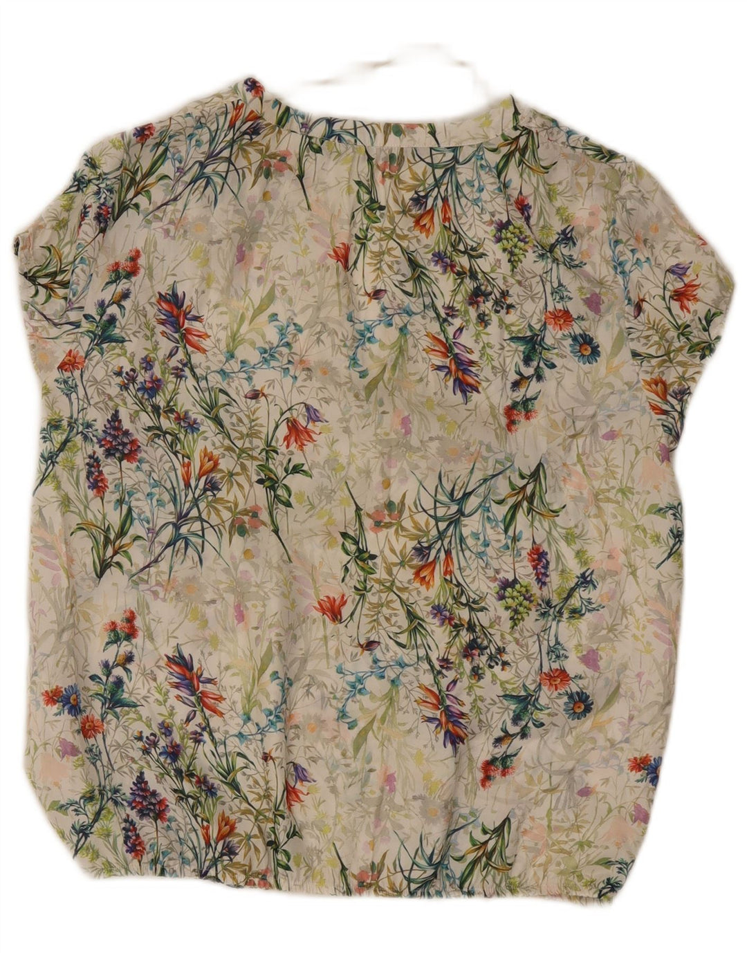 Zara Damen-Blusenoberteil, Größe M, mehrfarbig, Blumenmuster, Polyester