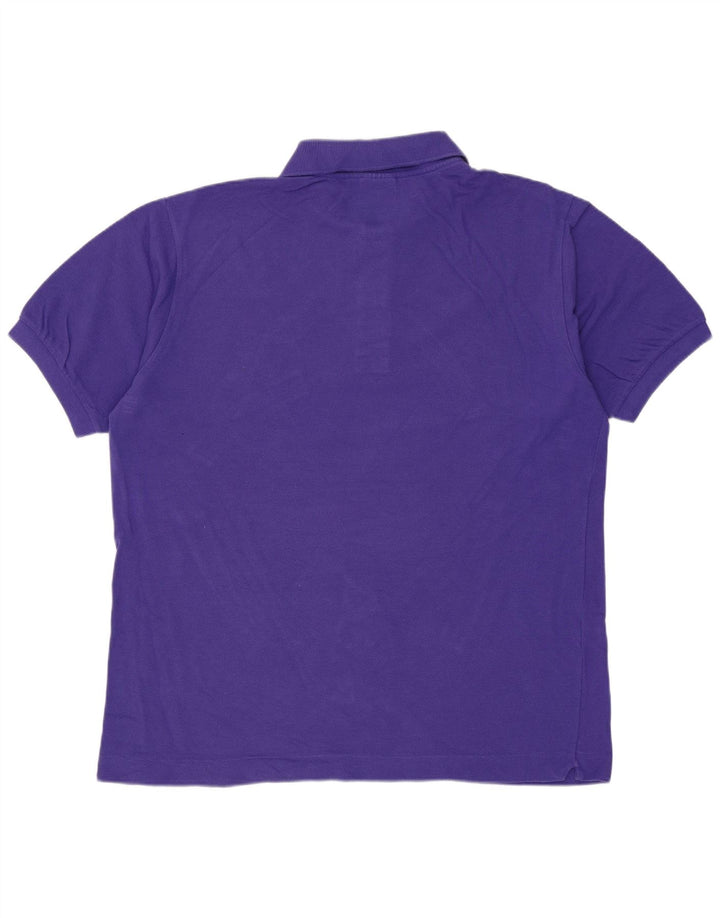 Lacoste Herren-Poloshirt, Größe 4, mittelviolette Baumwolle