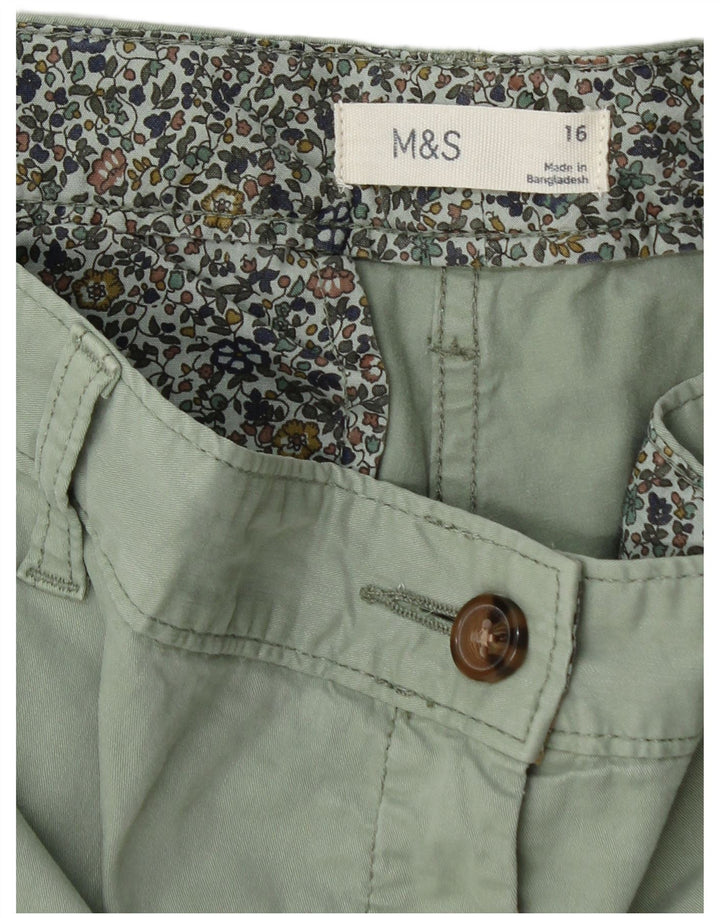 Marks & Spencer Damen Chinoshorts UK 16 Large W38 Grün