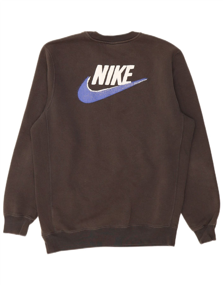 Nike Herren-Sweatshirt mit Grafik, mittelgraue Baumwolle