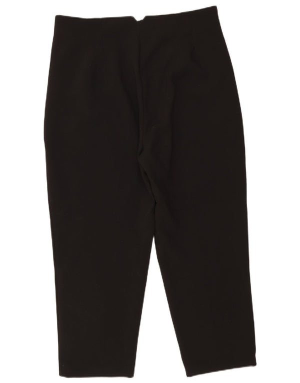 Zara Damen High Waist Tapered Freizeithose 2XL W34 L26 Schwarz Polyester