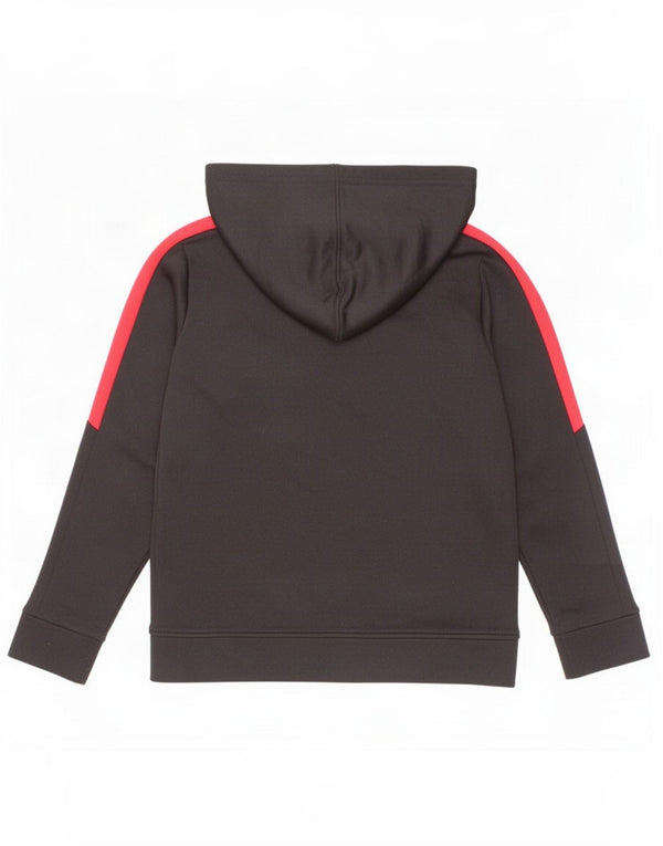Puma Jungen-Kapuzenpullover mit Reißverschluss, 6–7 Jahre, schwarzes Farbblock-Polyester