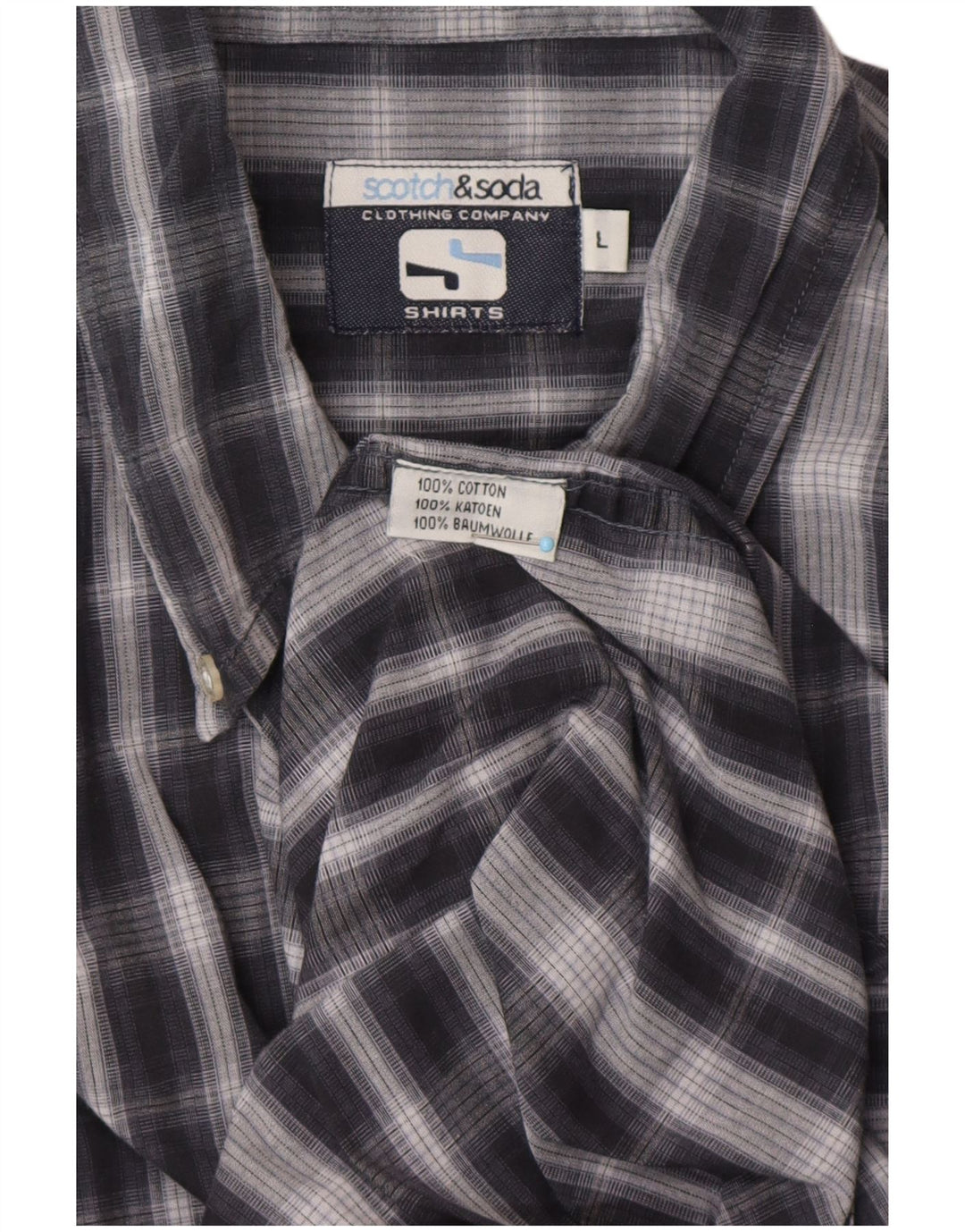 SCOTCH & SODA Herrenhemd, groß, marineblau, kariert, Baumwolle, klassisch