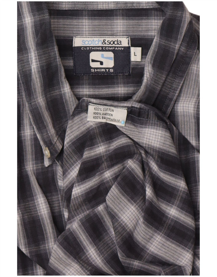 SCOTCH & SODA Herrenhemd, groß, marineblau, kariert, Baumwolle, klassisch