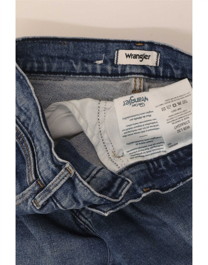 Wrangler Damen Straight Jeans W26 L28 Blaue Baumwolle