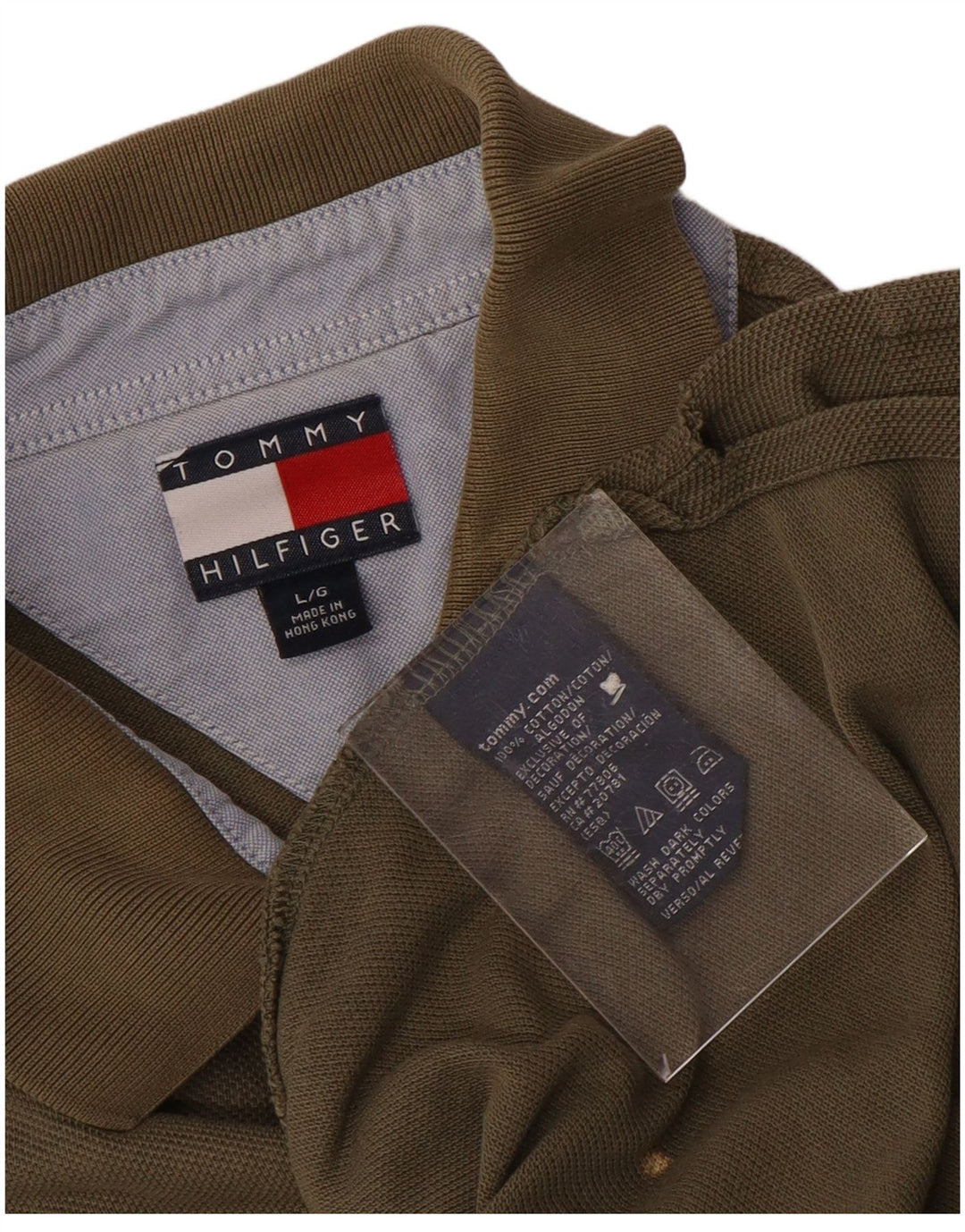 TOMMY HILFIGER Herren Poloshirt Große Khaki Baumwolle