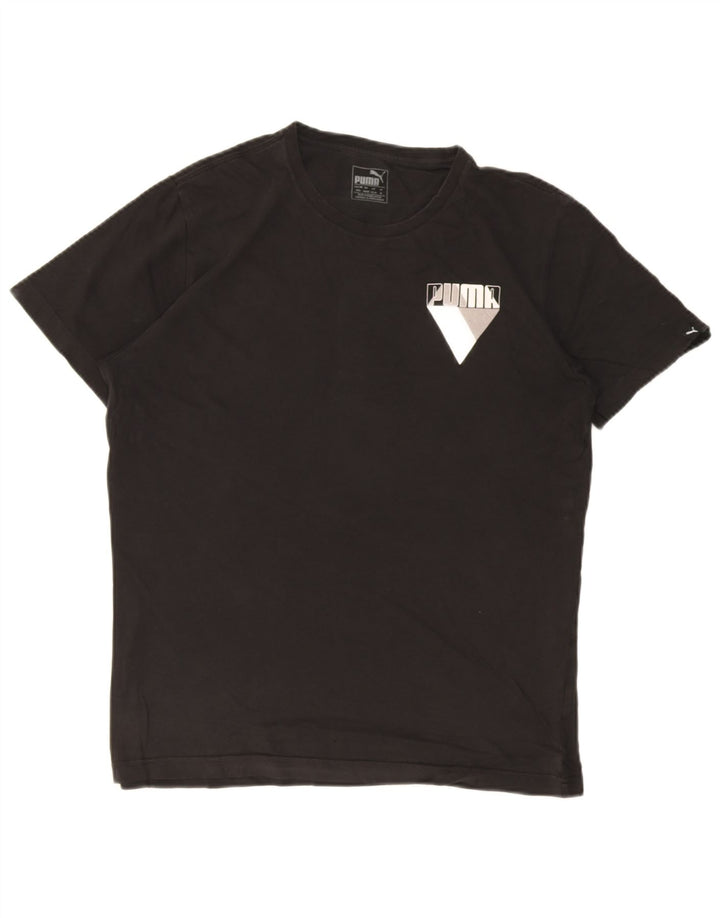 Puma Herren Grafik T-Shirt Top Medium Schwarz