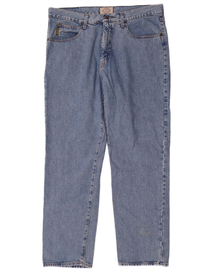 Armani Herren Straight Jeans W36 L33 Blaue Baumwolle