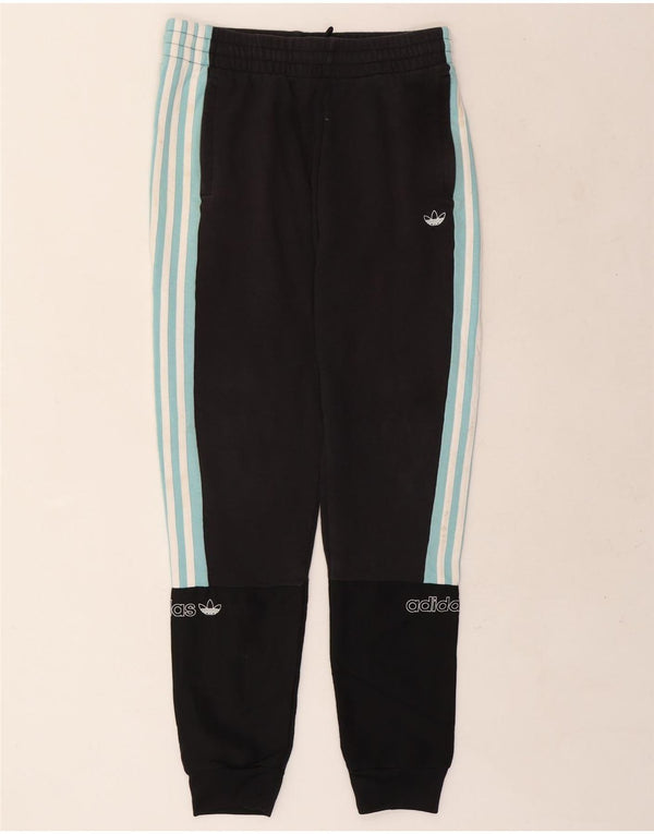 Adidas Jungen-Trainingshose, Jogginghose, 15–16 Jahre, Schwarz, Farbblock