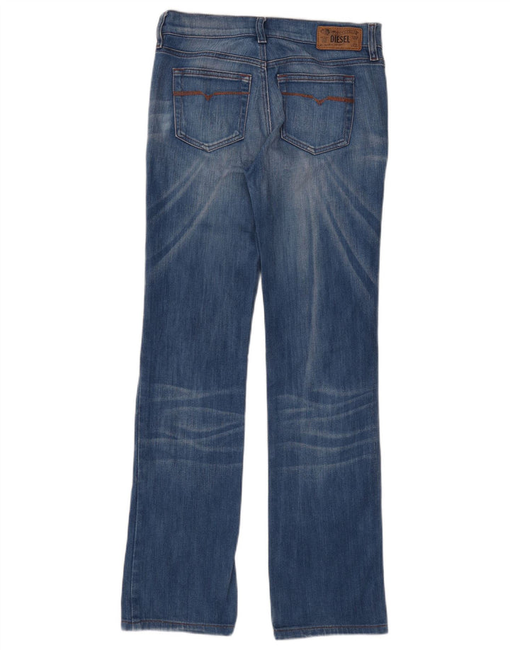 Diesel Damen Bootzee Slim Bootcut Jeans W25 L30 Blaue Baumwolle