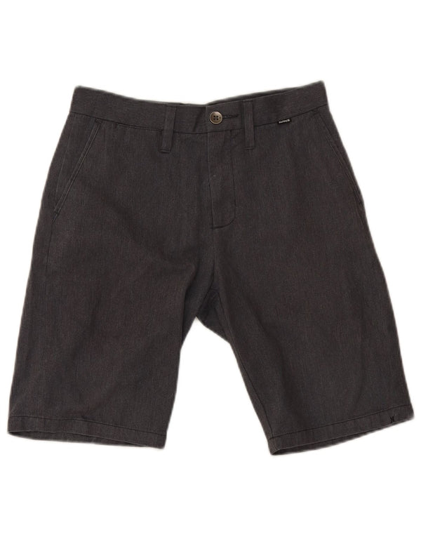 Hurley Herren Chinoshorts W26 XS Graue Baumwolle