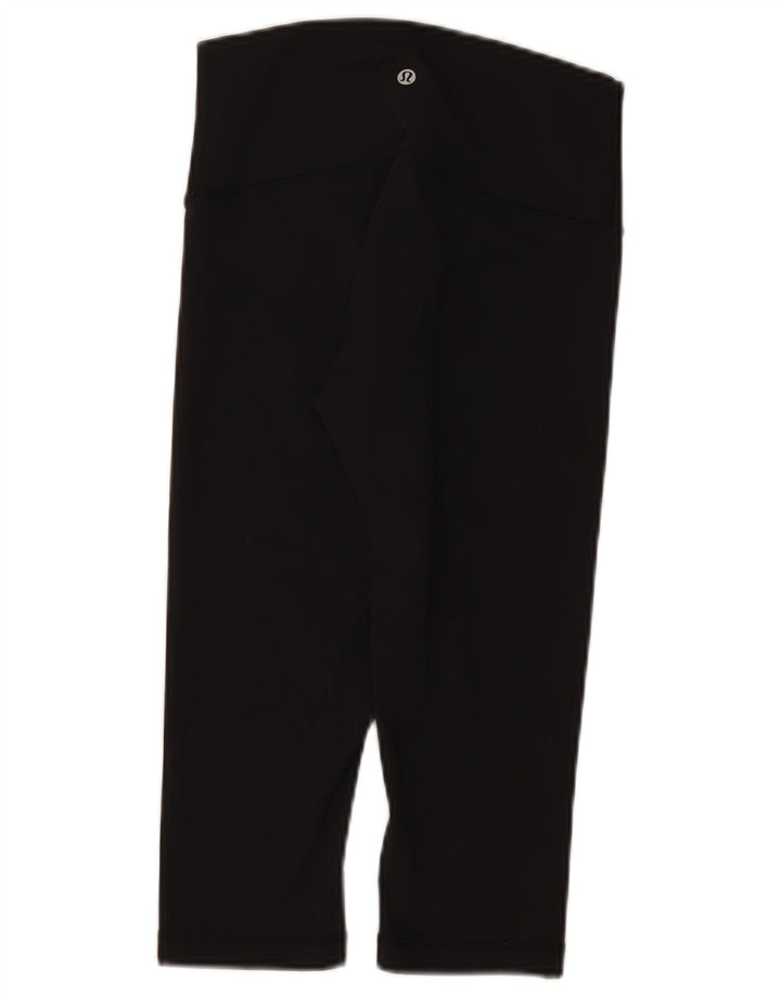 Lululemon Capri-Leggings für Damen, US 6, Mittel, schwarzes Nylon