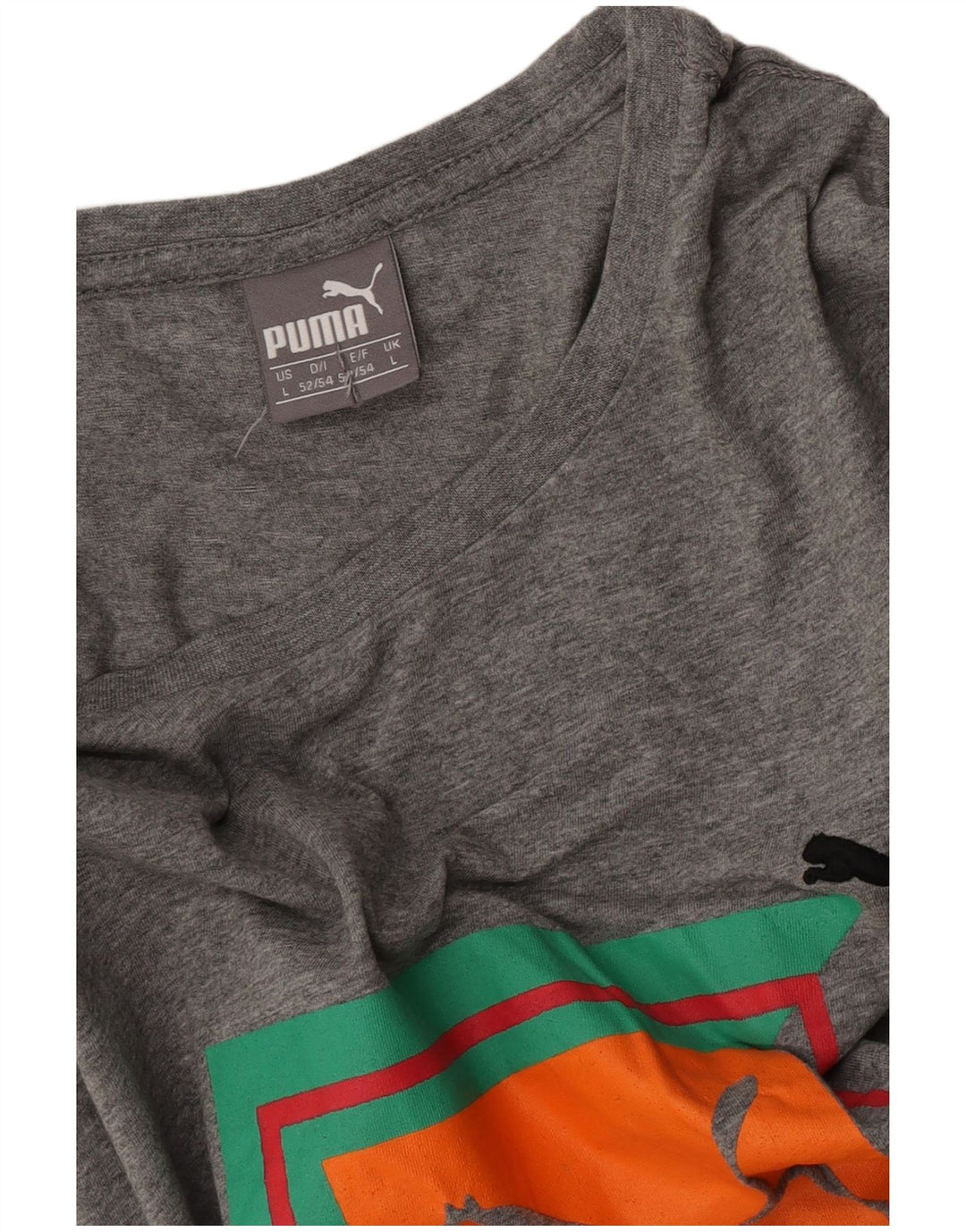 Puma Herren Grafik-T-Shirt-Oberteil, groß, grau gefleckt