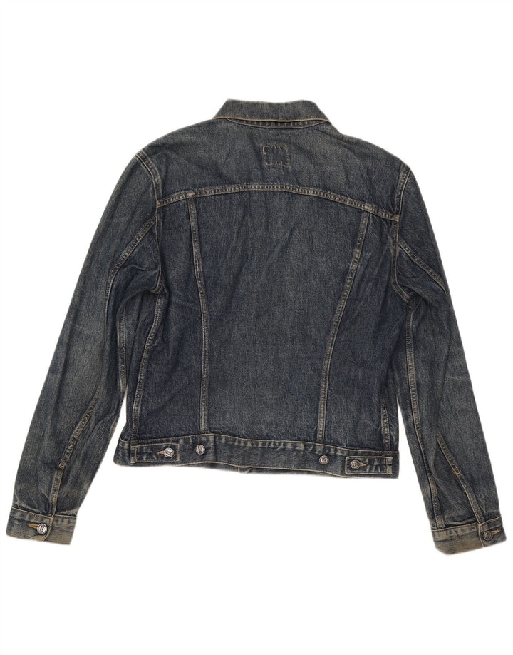Gas Damen Jeansjacke UK 18 XL Blaue Baumwolle