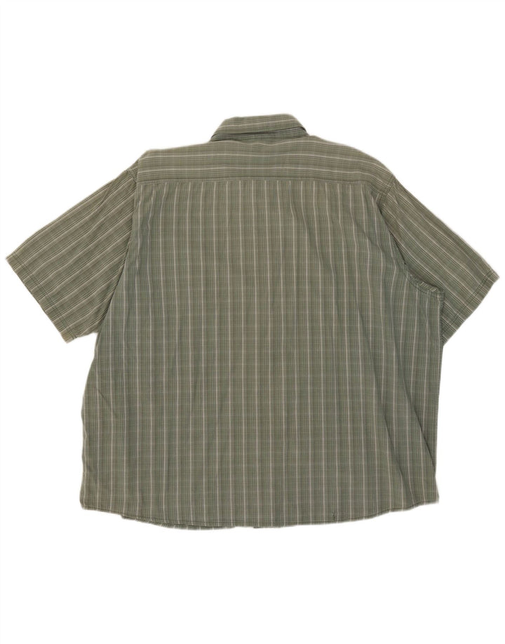 Wrangler Herren Kurzarmhemd 3XL Grün gestreift