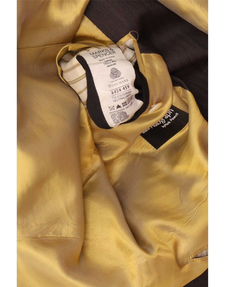 Marks & Spencer Herren Autograph 1-Knopf-Blazerjacke, UK 40, Mittelgrau