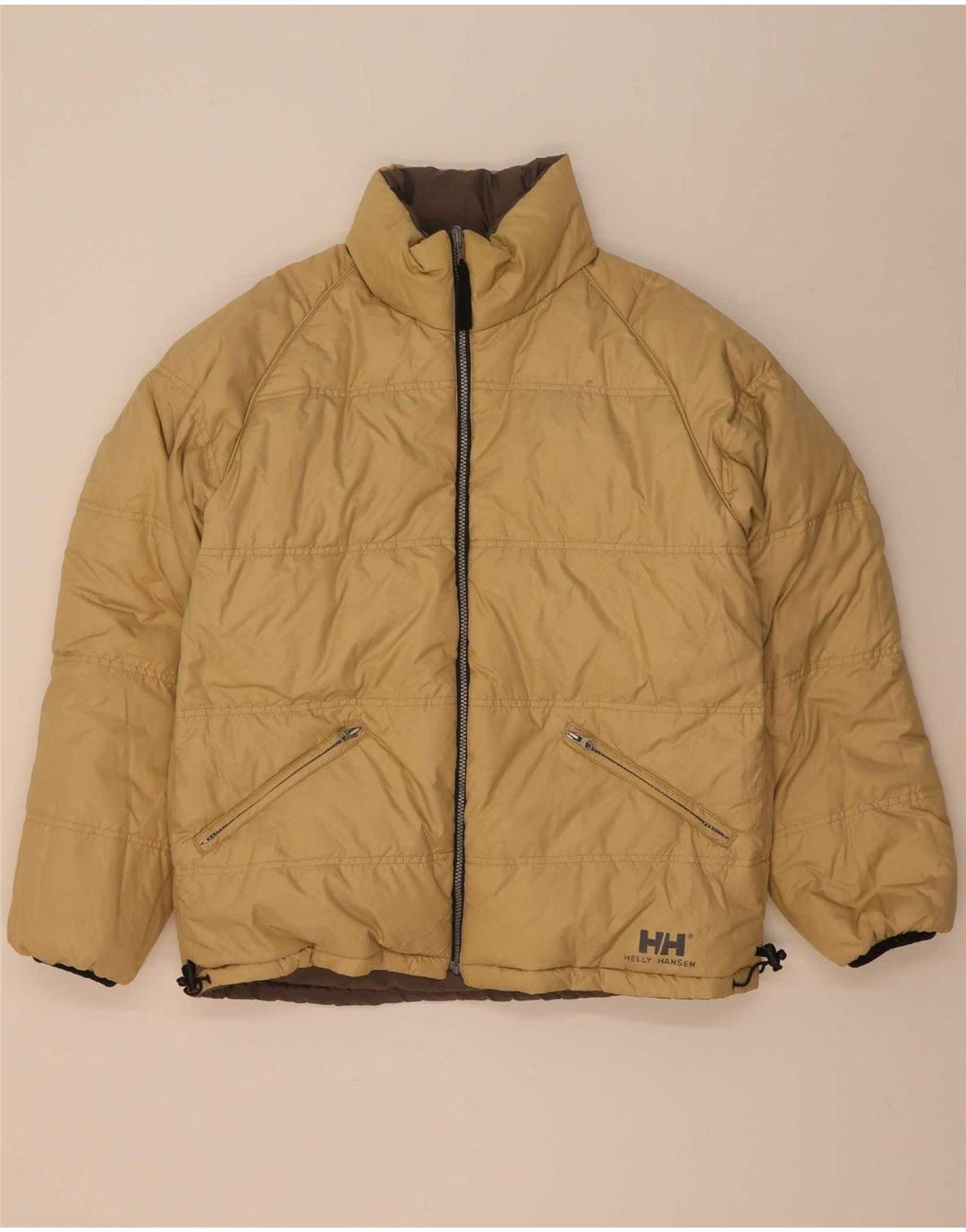 Helly Hansen Herren Reversible Wattierte Jacke UK 38 Mittelbraunes Nylon