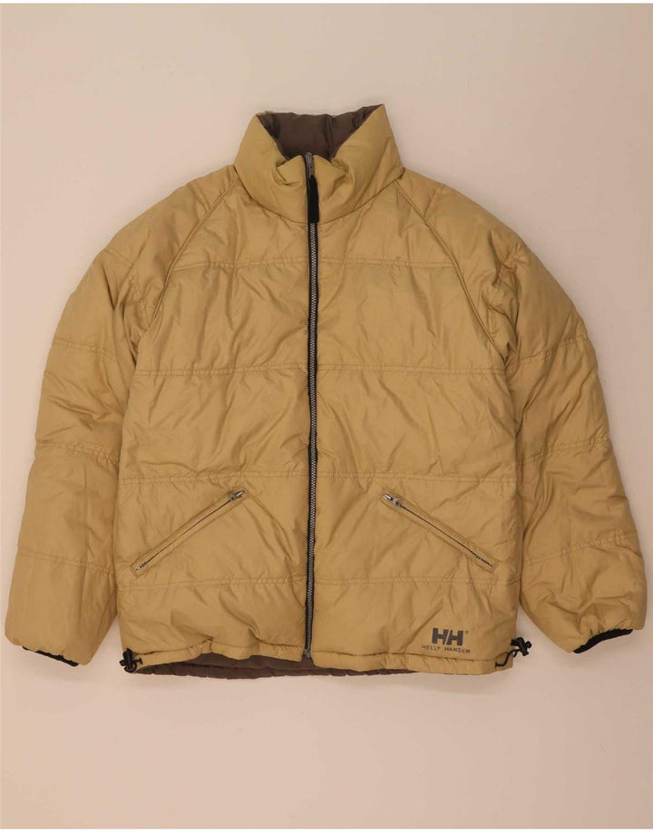 Helly Hansen Herren Reversible Wattierte Jacke UK 38 Mittelbraunes Nylon