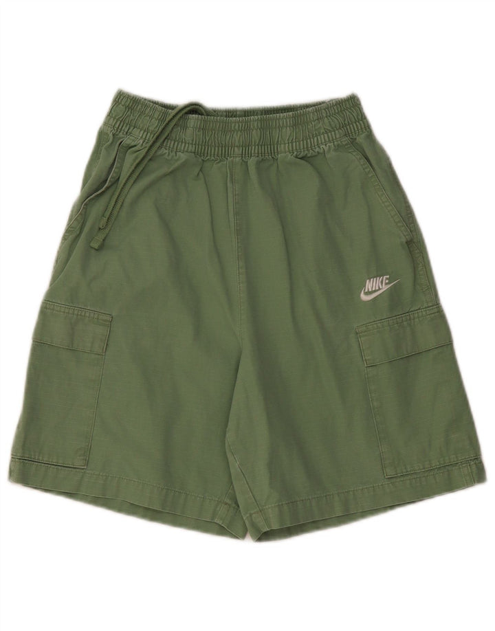 NIKE Damen Sportshorts UK 6 XS Grüne Baumwolle