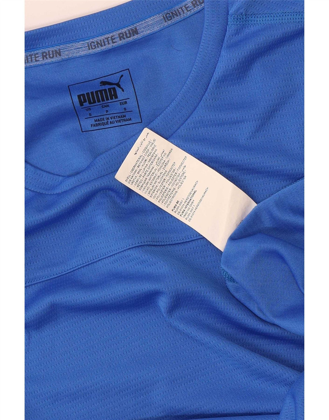 Puma Herren T-Shirt Top Small Blau Polyester