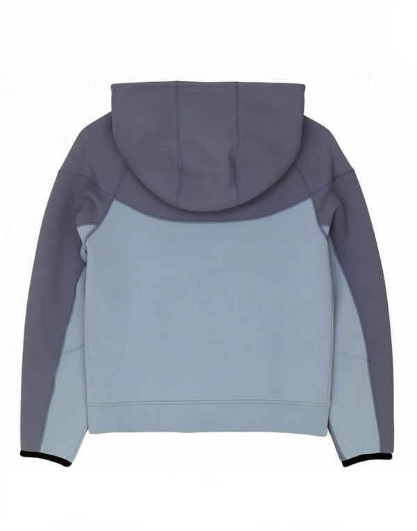 Nike Jungen-Kapuzenpullover mit Reißverschluss, 12–13 Jahre, groß, graue Farbblock-Baumwolle
