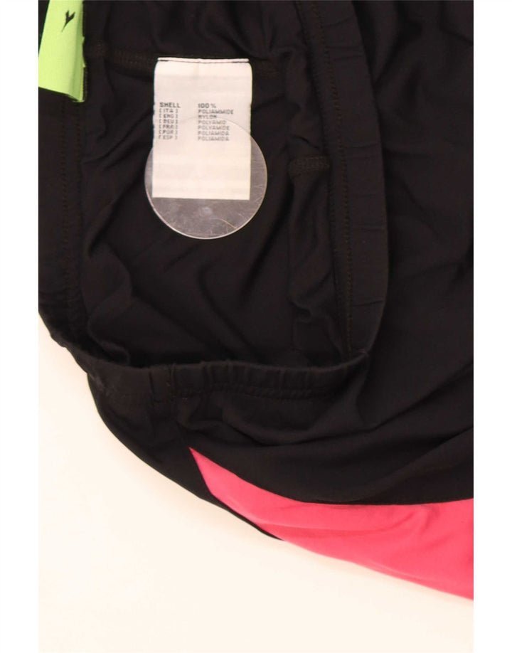 Diadora Damen Skort UK 10 Small Schwarz Farbblock