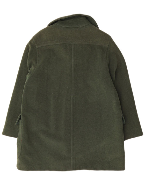 Max Mara Damen Übergroßer Mantel UK 10 Small Grüne Wolle