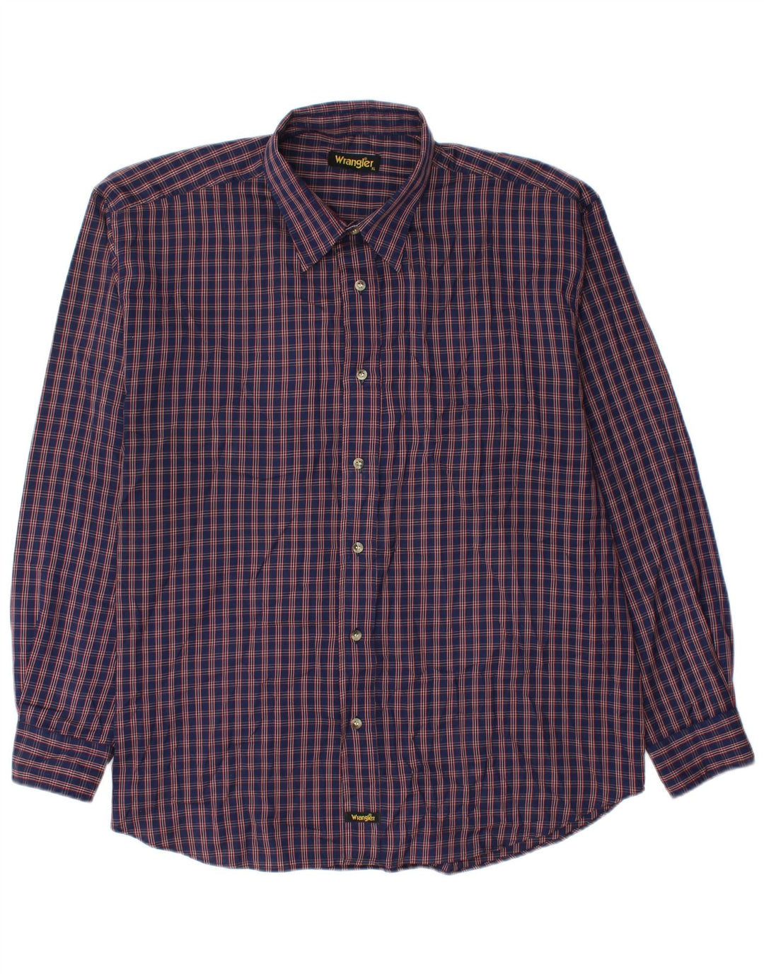 WRANGLER Herren Flanellhemd XL Marineblau kariert